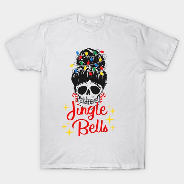 Red and Black Illustration Skull T-Shirt by madihaagill@gmail.com